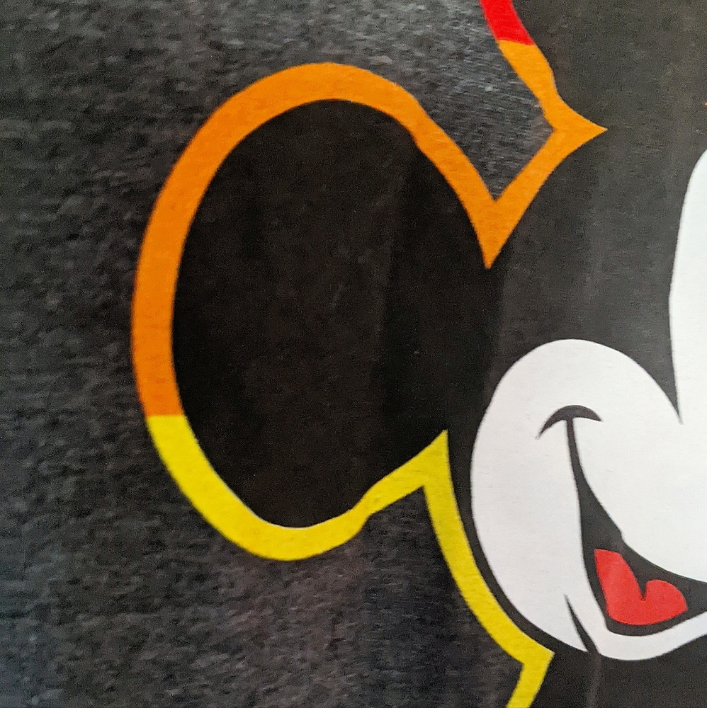 Adorable Vintage Design Mickey Mouse Gray Tee • Disney Merchandise • Rainbow - Picture 2 of 3